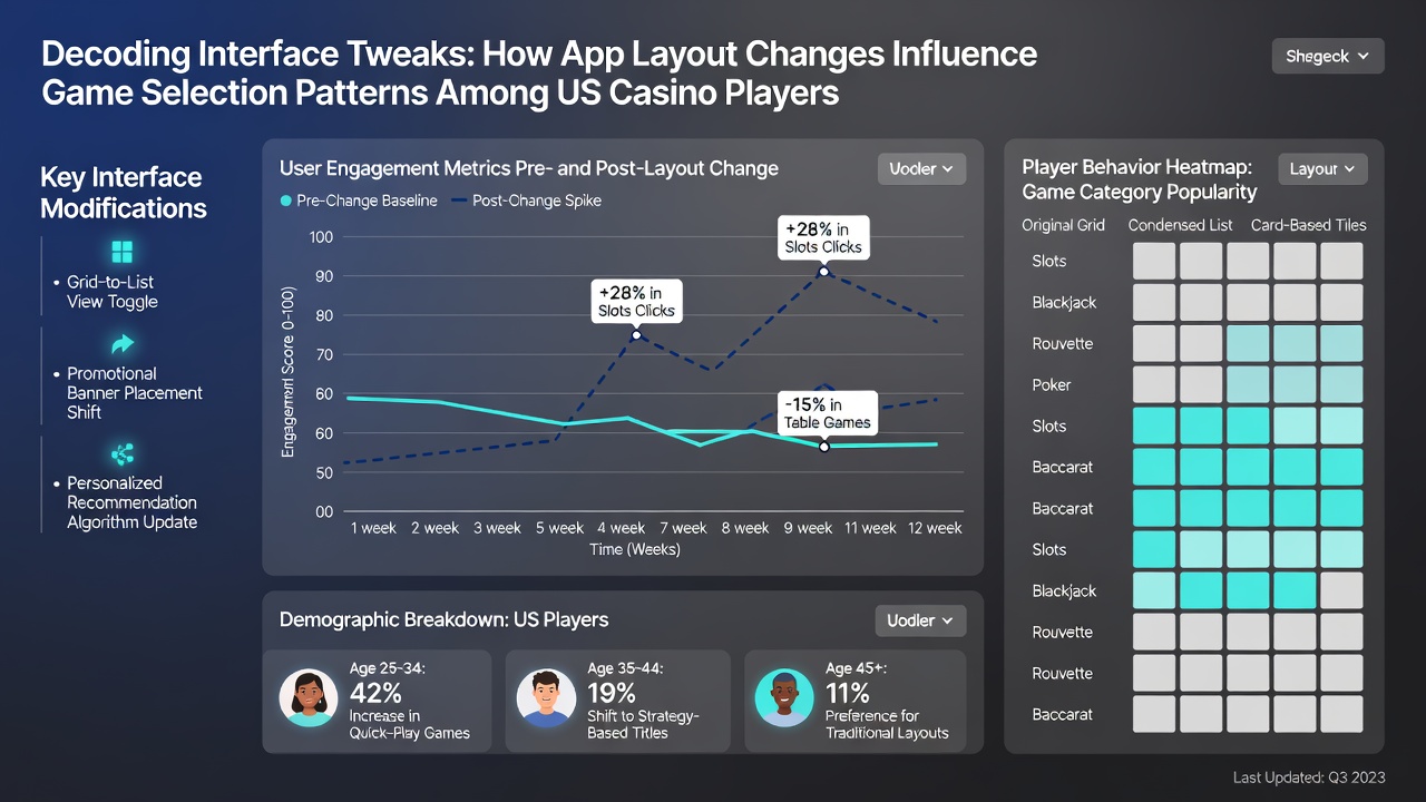 Data visualization of game selection patterns influenced by casino app layout changes in US markets