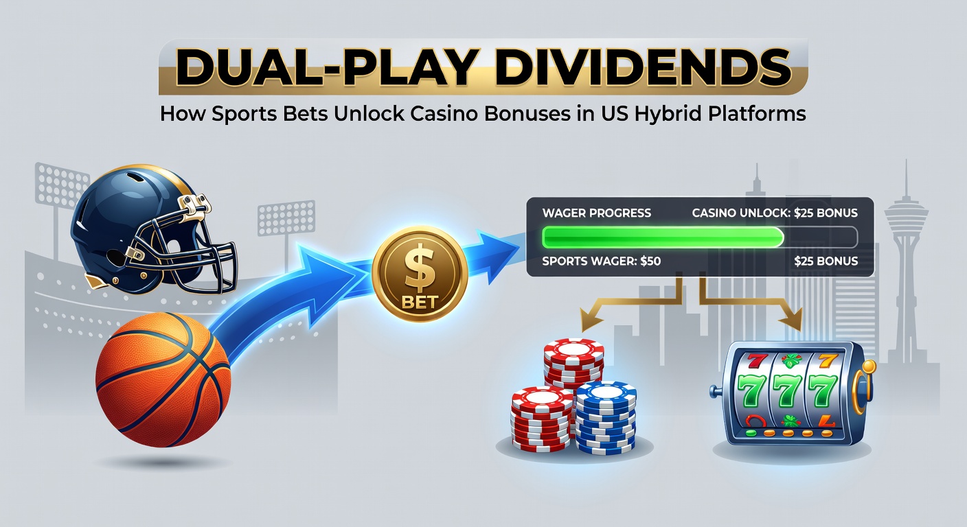 Screenshot of a hybrid app dashboard displaying active sports bet contributing to casino bonus progress bar, highlighting real-time dual-play tracking