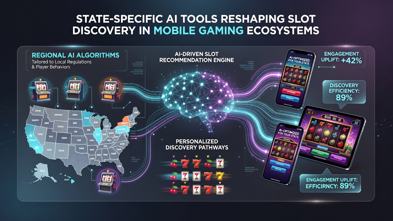 Data visualization showing AI-driven slot categorization across different US state regulatory zones