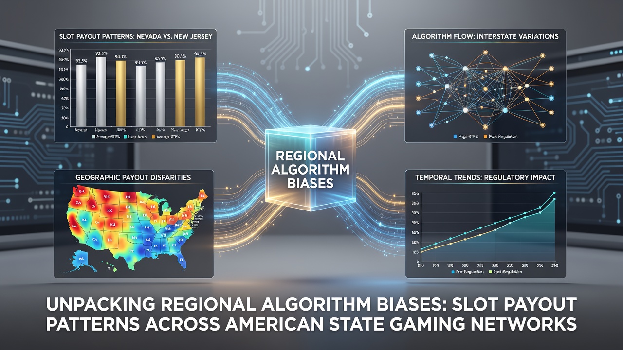 Detailed charts comparing slot payout percentages across American states including Nevada, New Jersey and Pennsylvania